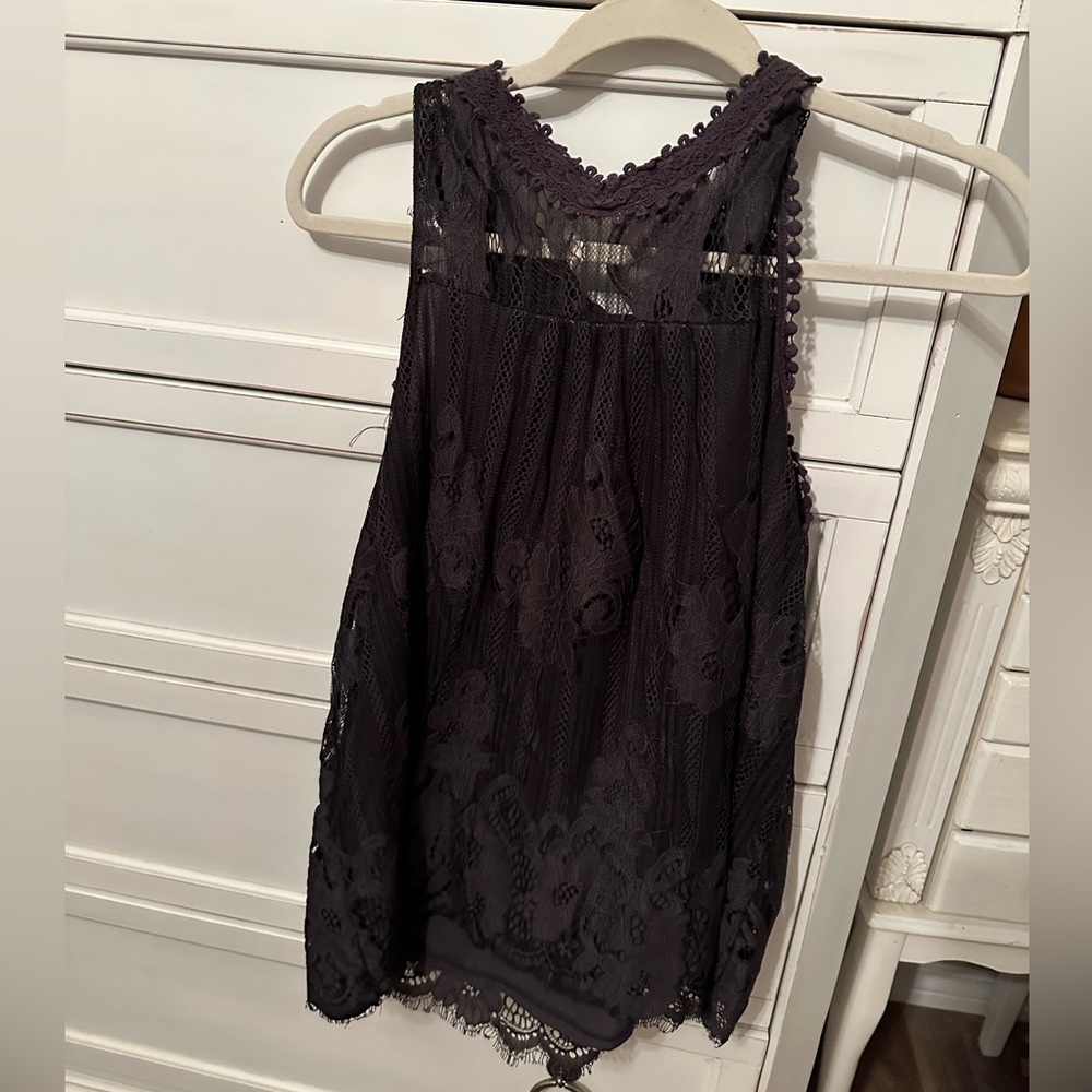 Dark grey high neck top